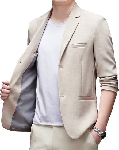 DAVID.ANN Men's Casual Blazer Two Button Lightweight Slim Fit Sport Jacket in Kuwait