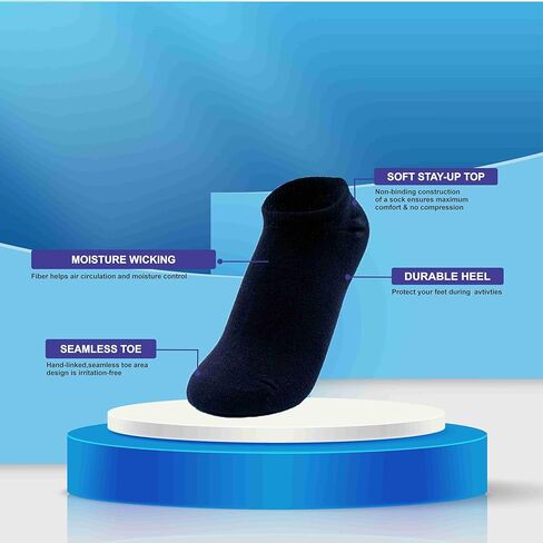 جوارب ALEX YVN نسائية قطنية ذات قصة منخفضة 7 عبوات in Kuwait