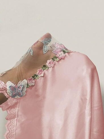 فستان نوم نسائي من COZYEASE مطرز شبكي ومزخرف بالدانتيل قميص نوم مزهّر من الساتان فستان نوم بيبي دول in Kuwait