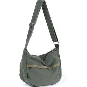 WantGor Canvas Crossbody Bag for Women Men, Large Shoulder Tote Bag Work Handbag Casual Hobo Bags in Kuwait