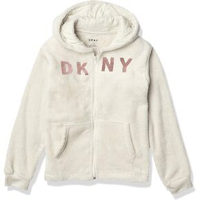 DKNY Girls' Big Classic Comfy Long Sleeve Pullover Sweatshirt Hoodie in Saudi Arabia