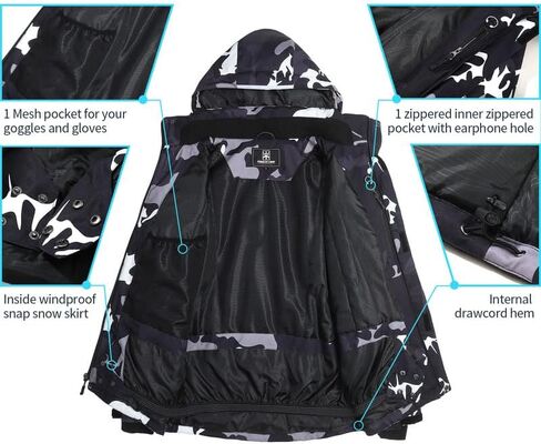 Pioneer Camp Men's Winter Ski Jacket Mountain Waterproof Warm Insulated Snow Coats Cold Weather Windproof Snowboard Parka in Saudi Arabia