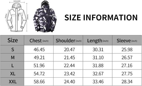 Pioneer Camp Men's Winter Ski Jacket Mountain Waterproof Warm Insulated Snow Coats Cold Weather Windproof Snowboard Parka in Saudi Arabia