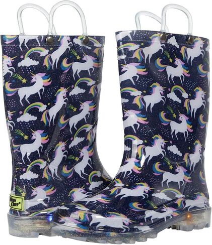 Western Chief Kids Girl's Unicorn Sky PVC Lighted Rain Boot (Toddler/Little Kid) in Saudi Arabia