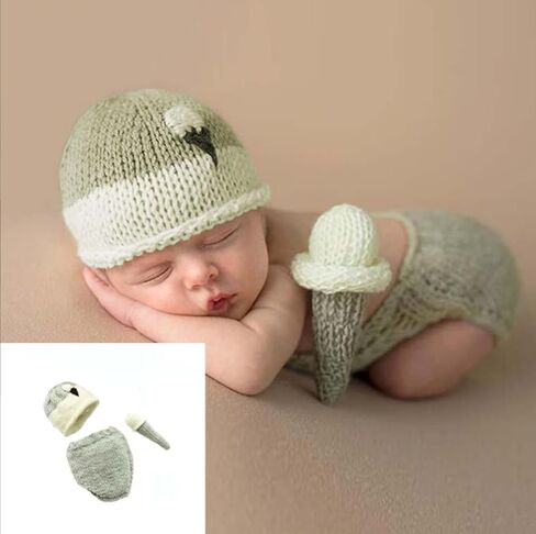 أزياء لطيف الطفل التصوير الدعائم الوليد بوي صورة تبادل لاطلاق النار وتتسابق الرضع قبعة الكروشيه السراويل مجموعة التصوير تبادل لاطلاق النار الأبيض in Kuwait