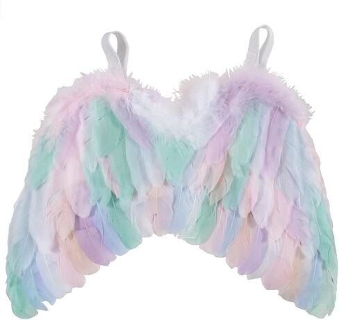 مجموعة نيشاين اللطيفة للأطفال بتصميم وحيد القرن من ريش الملاك مع عصابة رأس للفتيات الصغيرات لحفلات عيد الهالوين in Kuwait