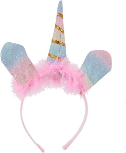 مجموعة نيشاين اللطيفة للأطفال بتصميم وحيد القرن من ريش الملاك مع عصابة رأس للفتيات الصغيرات لحفلات عيد الهالوين in Kuwait