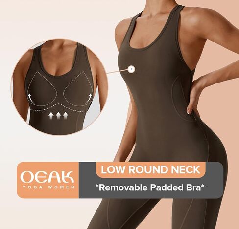 بدلة OEAK للسيدات بدون أكمام من Racerback 2024 بدلة رومبير مقصوصة للتمرين ملابس رياضية بدون خياطة Unitard الكل في واحد Bodycon in Kuwait