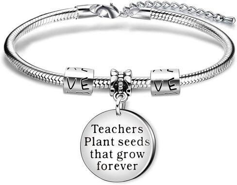 ايه جي ار 8 تي سوار بانجل هدايا تقدير للمعلمين، مجوهرات التخرج للمعلمين لوحة بذور تنمو الى الابد ليوم المعلم in Kuwait