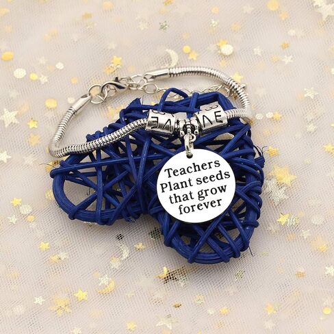 ايه جي ار 8 تي سوار بانجل هدايا تقدير للمعلمين، مجوهرات التخرج للمعلمين لوحة بذور تنمو الى الابد ليوم المعلم in Kuwait