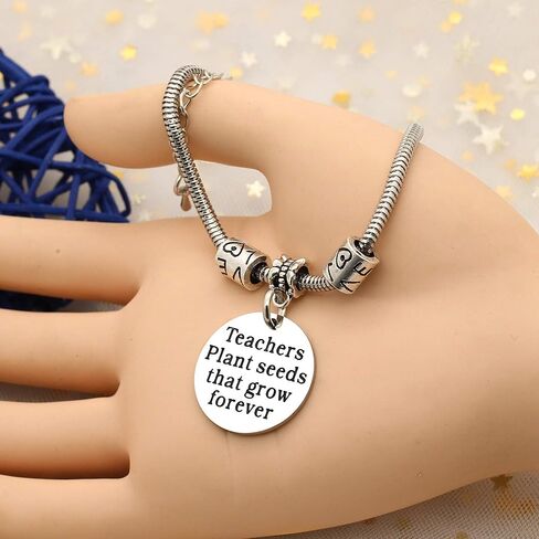 ايه جي ار 8 تي سوار بانجل هدايا تقدير للمعلمين، مجوهرات التخرج للمعلمين لوحة بذور تنمو الى الابد ليوم المعلم in Kuwait