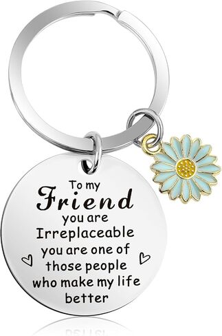 Amabro صديق سلسلة المفاتيح هدية مضحك كيرينغ لطيف عباد الشمس المفاتيح هدية لأفضل الصداقة BFF Besties عيد الميلاد in Kuwait