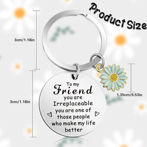 Amabro صديق سلسلة المفاتيح هدية مضحك كيرينغ لطيف عباد الشمس المفاتيح هدية لأفضل الصداقة BFF Besties عيد الميلاد in Kuwait