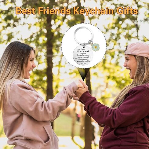 Amabro صديق سلسلة المفاتيح هدية مضحك كيرينغ لطيف عباد الشمس المفاتيح هدية لأفضل الصداقة BFF Besties عيد الميلاد in Kuwait