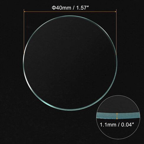 uxcell 6-Pack Watch Crystal Lens Glass 40mm Dia. Round Flat Mineral Replacement Parts for Watchmaker Repair in Saudi Arabia