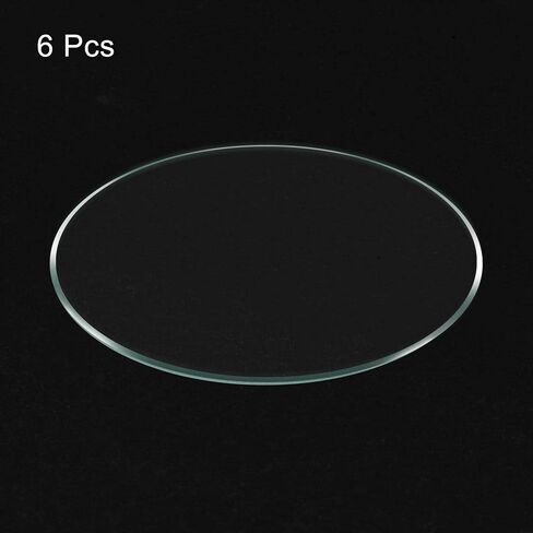 uxcell 6-Pack Watch Crystal Lens Glass 40mm Dia. Round Flat Mineral Replacement Parts for Watchmaker Repair in Saudi Arabia