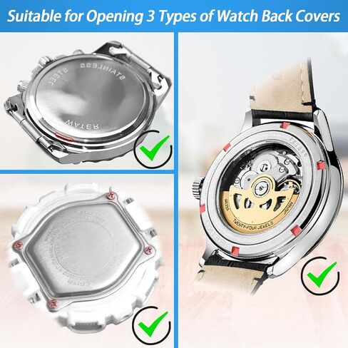 Watch Battery Replacement Kit, GLDCAPA Watch Repair Screwdriver, Watch Band Replacement tool, Watch Wrench Back Remover, Watch Case Opener, Spring bar, Tweezers with 42pcs Watch Battery in Kuwait