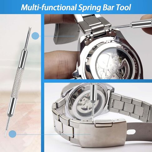 Watch Battery Replacement Kit, GLDCAPA Watch Repair Screwdriver, Watch Band Replacement tool, Watch Wrench Back Remover, Watch Case Opener, Spring bar, Tweezers with 42pcs Watch Battery in Kuwait