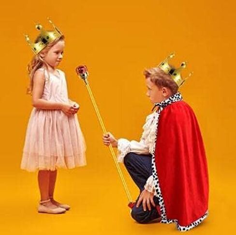 King Robe Queen Robe Cosplay Halloween Costume Mardi Gras Medieval Prince King Costume Cape Easter for Kids Adults Dress Up in Kuwait