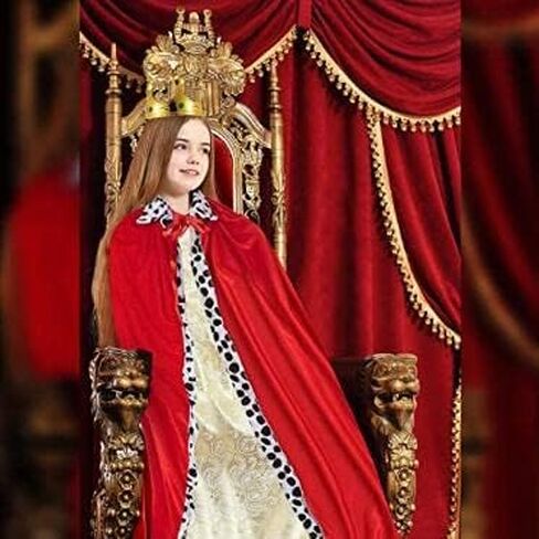 King Robe Queen Robe Cosplay Halloween Costume Mardi Gras Medieval Prince King Costume Cape Easter for Kids Adults Dress Up in Kuwait