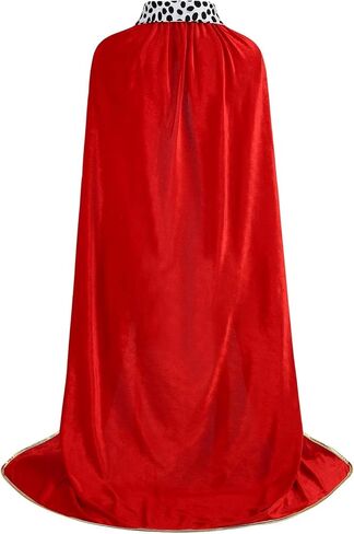 LMYOVE Red King Costume Robe Medieval Cloak Unisex Halloween Cosplay Prince Costume Cape Crown Hat in Saudi Arabia