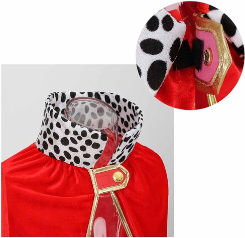 LMYOVE Red King Costume Robe Medieval Cloak Unisex Halloween Cosplay Prince Costume Cape Crown Hat in Saudi Arabia