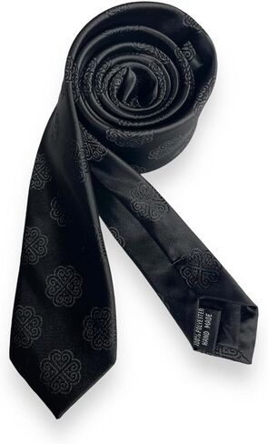 Hlub Hmong Stylish Neck Tie with Matching Pocket Square - Traditional Elegance for Every Occasion! Modern Slim Black in Saudi Arabia