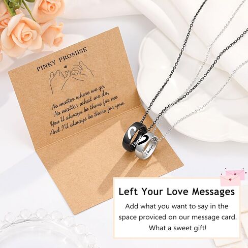 UPROMI Matching Necklace for Couples, Anniversary Engagement Wedding Valentine's Day Christmas Birthday Gifts in Saudi Arabia