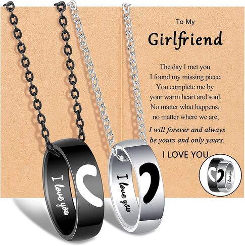 UPROMI Matching Necklace for Couples, Anniversary Engagement Wedding Valentine's Day Christmas Birthday Gifts in Saudi Arabia