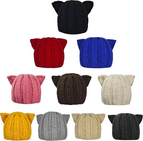 Funny Cat Ear Beanie for Women and Men,Winter Gift in Kuwait