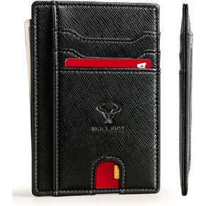 BULLIANT Slim Wallet, Skinny Minimal Thin Front Pocket Wallet Card Holder For Men 7Cards 3.15"x4.5",Gift-Boxed