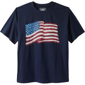 Liberty Blues Men's Big & Tall Americana Screen Tee