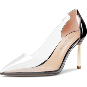 NobleOnly Women High Stiletto Heel Pointed Close Toe Sexy Party Classic Slip-on Pumps 3.3 Inches Heels in Kuwait