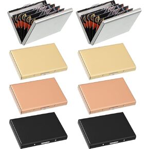 8 Pcs RFID Stainless Steel Business Card Holder with 6 Slots Slim Credit Card Holder Wallet ID Card Metal Wallet Metal Credit Card Case for Men Women Gift ID Index Card Protector Travel Work Package in Kuwait