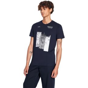 A｜X ARMANI EXCHANGE Men's Slim Fit Crew Neck Cotton Jersey City Graphic Tee in Saudi Arabia