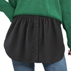 Women Adjustable Layering Fake Top Lower Sweep Shirt Extender Half-Length False Hemline for Women