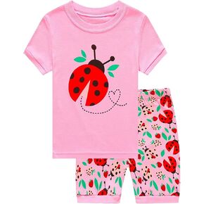 Little Hand Toddler Baby Girls Pajamas Kids Short Sets Cotton Pjs Sleepwear Summer Clothes 2-7 Years in Kuwait