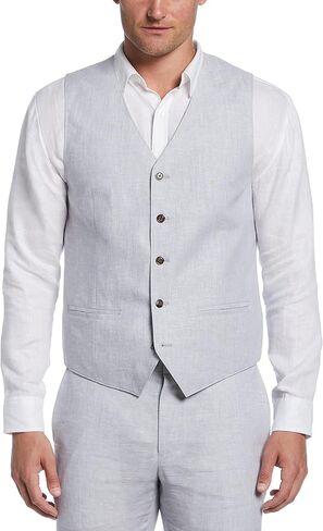 Cubavera mens Linen Delave Vest in Saudi Arabia