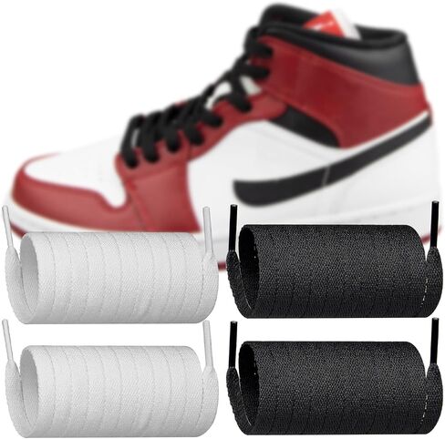 زوجان من أربطة الحذاء البديلة من Endoto من البوليستر المسطح لأحذية Air Jordan 1/2/3/4/5/6/7/8 الرياضية in Saudi Arabia