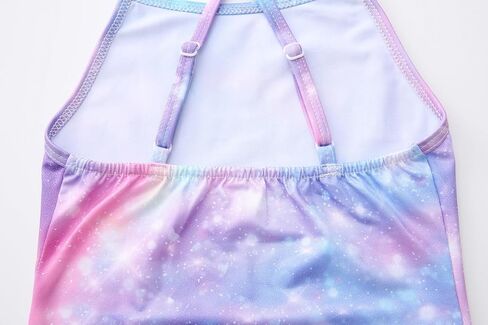 iLover Girls Sparkle One Piece Swimsuits Crossback Swimwear Beach Bathing Suit with Adjustable Strap 4-10 Years in Saudi Arabia