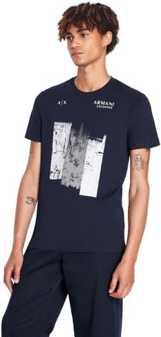 A｜X ARMANI EXCHANGE Men's Slim Fit Crew Neck Cotton Jersey City Graphic Tee in Saudi Arabia