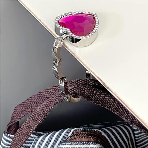 علاقة محفظة بخطاف على شكل قلب مع أحجار الراين، باللون الأسود in Saudi Arabia