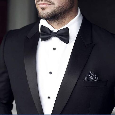 iHomor 100% Silk Mens Bow tie Bowtie Tuxedo Wedding Solid Color Formal Bow Ties for Man in Saudi Arabia