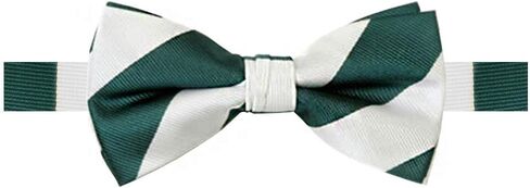 Jacob Alexander Men's 1-Inch Stripes School College Pre-Tied Banded Bow Tie in Kuwait