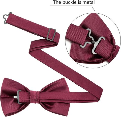 iHomor 100% Silk Mens Bow tie Bowtie Tuxedo Wedding Solid Color Formal Bow Ties for Man in Saudi Arabia