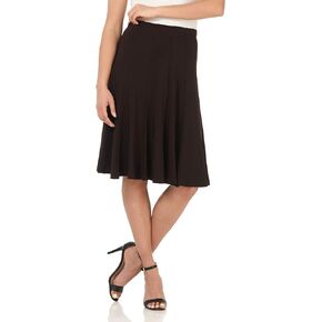 Rekucci Women's Ease into Comfort Flared Knee Length Knit Skirt