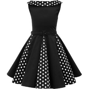 BlackButterfly Kids 'Alexia' Vintage Polka Dot 50's Girls Dress