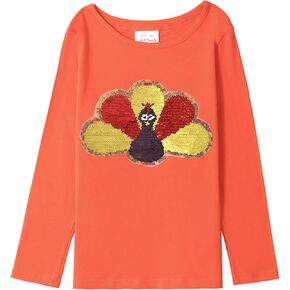 HH Family Thanksgiving Shirts for Girls and Boys Flip Sequin Turkey Tee Kids T-Shirt in Saudi Arabia