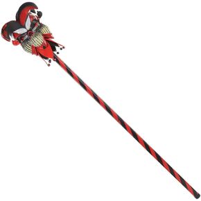 Krazed Jester Cane - 40", 1 Pc. - Perfect Halloween Accessory - Ideal for Trick or Treat, Cosplay, Dress-ups & Spooky Parties in Kuwait
