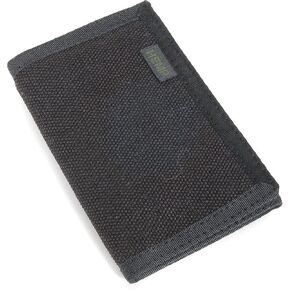 Hempmania Hemp Eight Compartment Tri-fold Wallet – Black – One Size